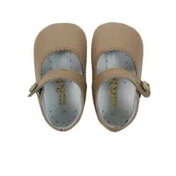 Mary Jane beige pram shoes