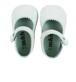 Mary Jane pram shoes white