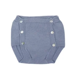 Medium blue knit baby bloomer