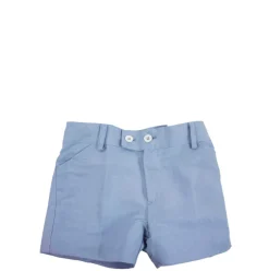 Medium blue linen cotton short.