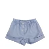 Medium blue linen short