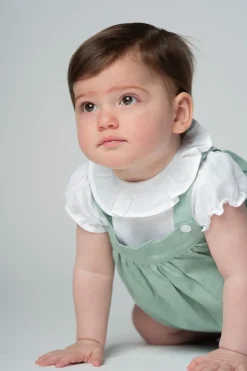 m&h baby romper aquarelle green