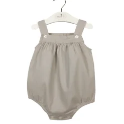 m&h baby romper grey linen
