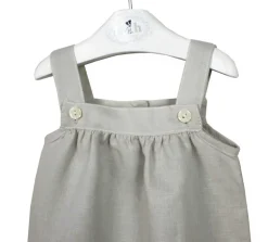 m&h baby romper grey linen