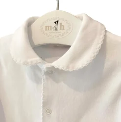 m&h sleepsuit in white