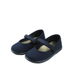Navy blue canvas mary jane shoes