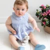 París baby romper blue stripes