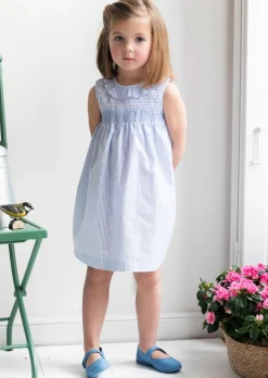 París dress. Blue stripes