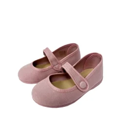 Pastel pink mary Jane canvas shoes