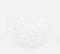 Pink birds bib