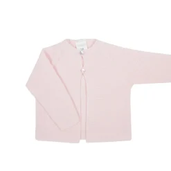 Pink buttoned thick knit cardigan