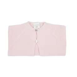 Pink buttoned thick knit cardigan