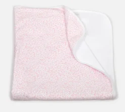 Pink leaves swaddle blanket