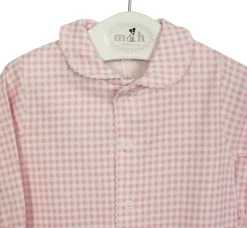 Pink plaid sleepsuit