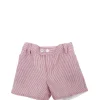 Red stripes boy short