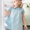 Salito baby dress green print