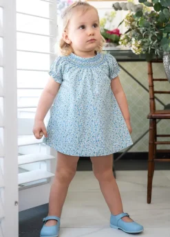 Salito baby dress green print