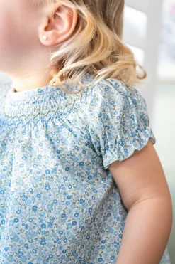 Salito baby dress green print