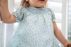 Salito baby dress green print
