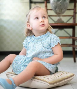 Salito baby dress green print