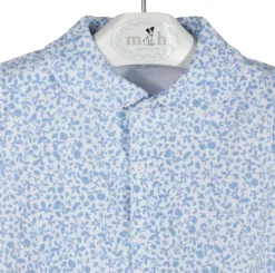 Short blue and white sleepsuit