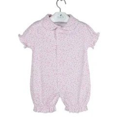 Short pink and white sleepsuit