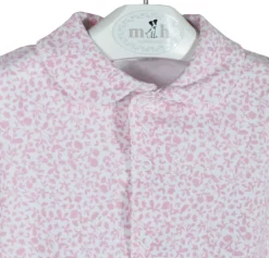 Short pink and white sleepsuit
