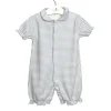 Short sleepsuit blue plaid