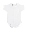 Short sleeve bodysuit batiste collar in blue
