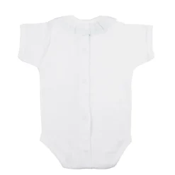 Short sleeve bodysuit batiste collar in blue