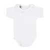 Short sleeve bodysuit with batiste collar in pink