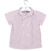 Short sleeves shirt. Red stripes