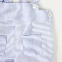 Short with braces. Blue stripes
