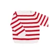 striped jumper in white and red
