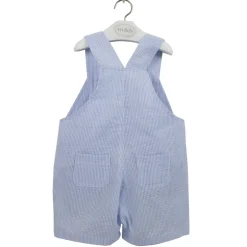 Striped short romper in blue