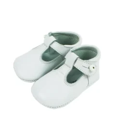 T-bar pram shoes white