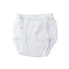 White knitting baby bloomer with buttons