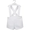 White short with braces