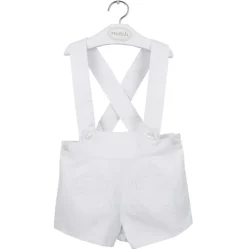 White short with braces