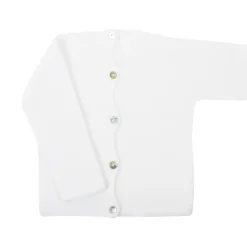 White thick knit sweater for babies